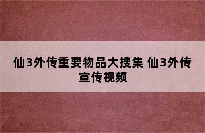 仙3外传重要物品大搜集 仙3外传宣传视频